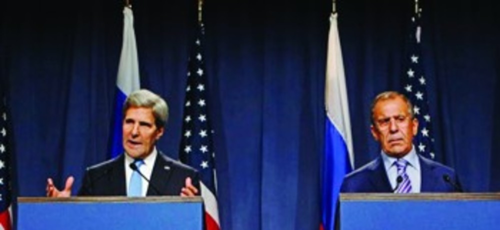 Secretary of State John Kerry and Russian Foreign Minister Sergei Lavrov said, in Geneva,  they have reached an agreement on a framework for Syria to destroy all chemical weapons.